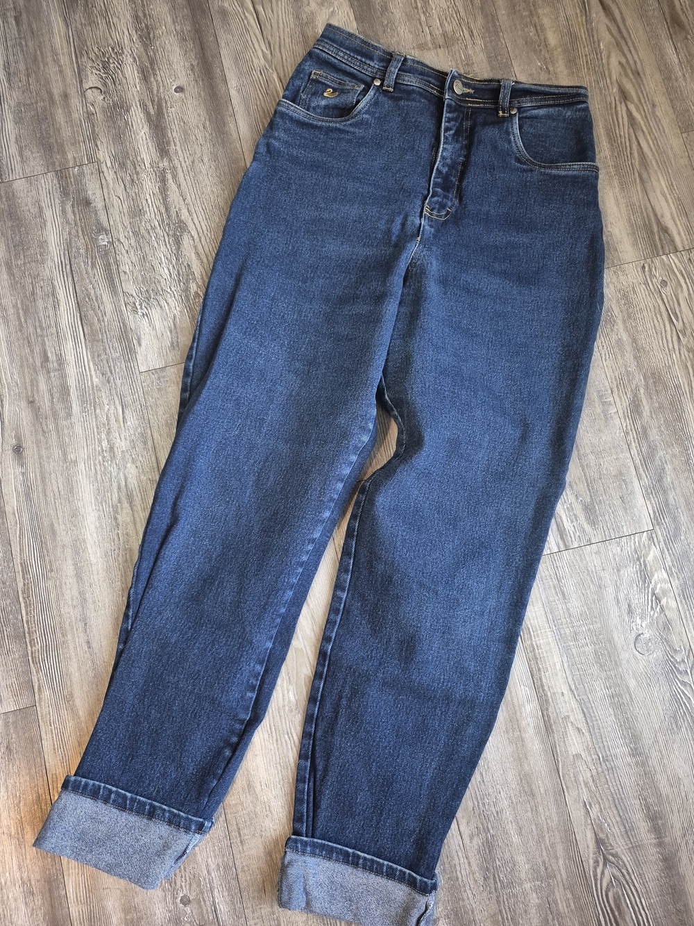 Gloria Vanderbuilt Stretch Classic Women's Dark Blue High-Waist Jeans